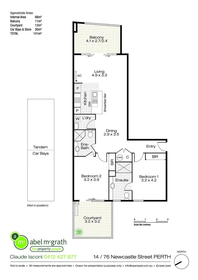 Floorplan of Homely apartment listing, 14/76 Newcastle Street, Perth WA 6000