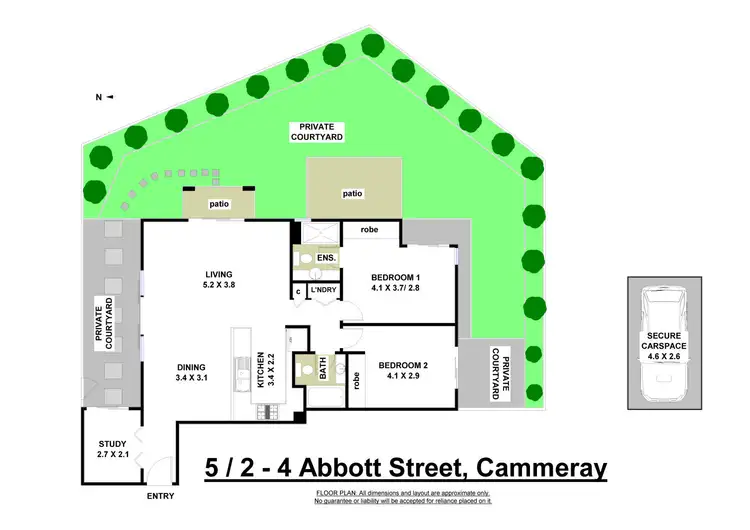 Floorplan of Homely unit listing, 5/2-4 Abbott Street, Cammeray NSW 2062