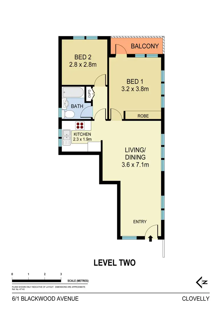 Floorplan of Homely apartment listing, 6/1 Blackwood Avenue, Clovelly NSW 2031