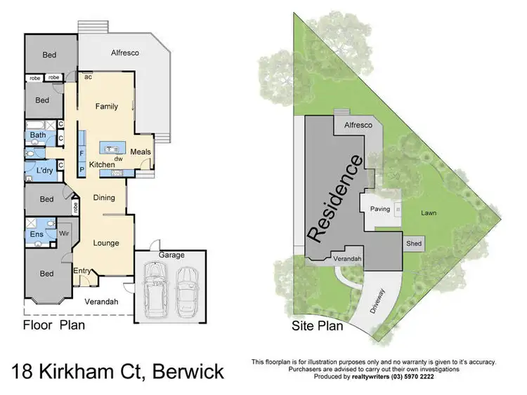 Floorplan of Homely house listing, 18 Kirkham Court, Berwick VIC 3806