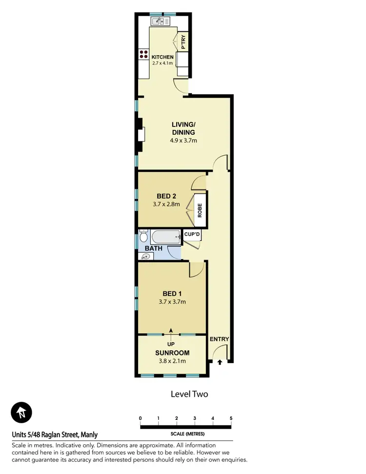 Floorplan of Homely apartment listing, 5/48 Raglan Street, Manly NSW 2095
