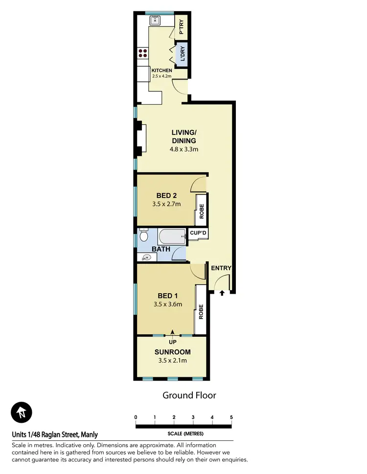 Floorplan of Homely apartment listing, 1/48 Raglan Street, Manly NSW 2095