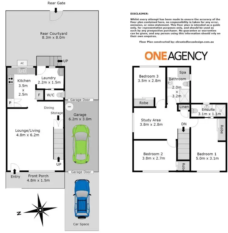 Floorplan of Homely townhouse listing, 1/78 Hotham Road, Gymea NSW 2227