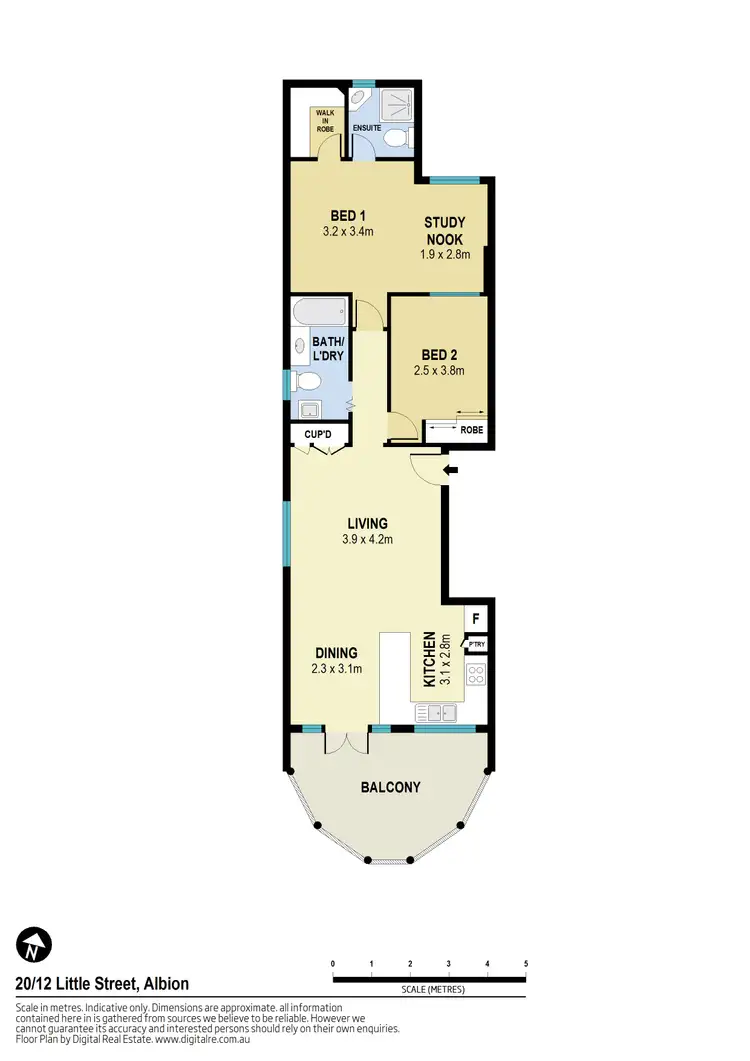 Floorplan of Homely unit listing, 20/12 Little Street, Albion QLD 4010