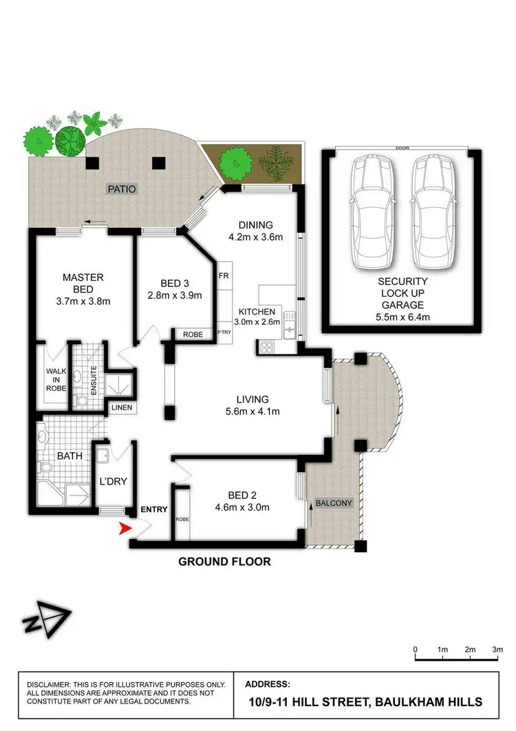 Floorplan of Homely unit listing, 10/9-11 Hill Street, Baulkham Hills NSW 2153