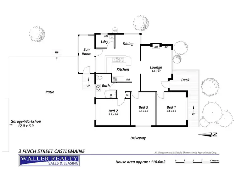 Floorplan of Homely house listing, 3 Finch Street, Castlemaine VIC 3450