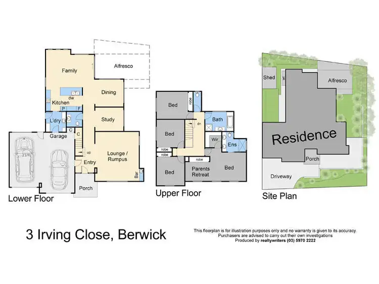 Floorplan of Homely house listing, 3 Irving Close, Berwick VIC 3806