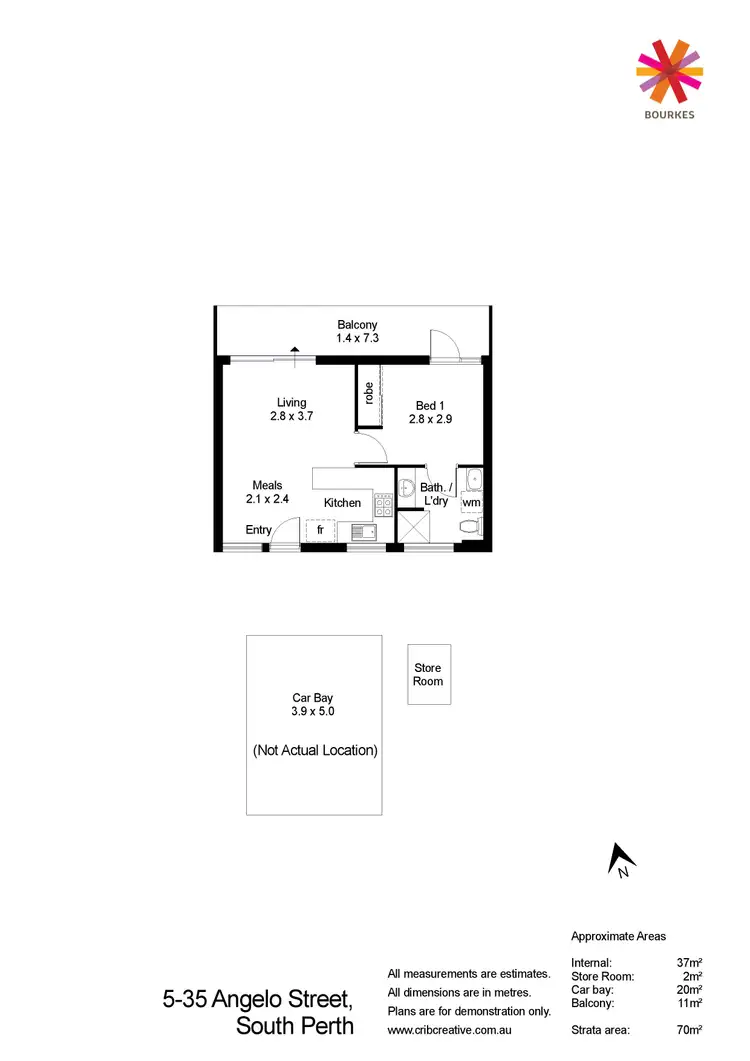 Floorplan of Homely unit listing, 5/35 Angelo Street, South Perth WA 6151