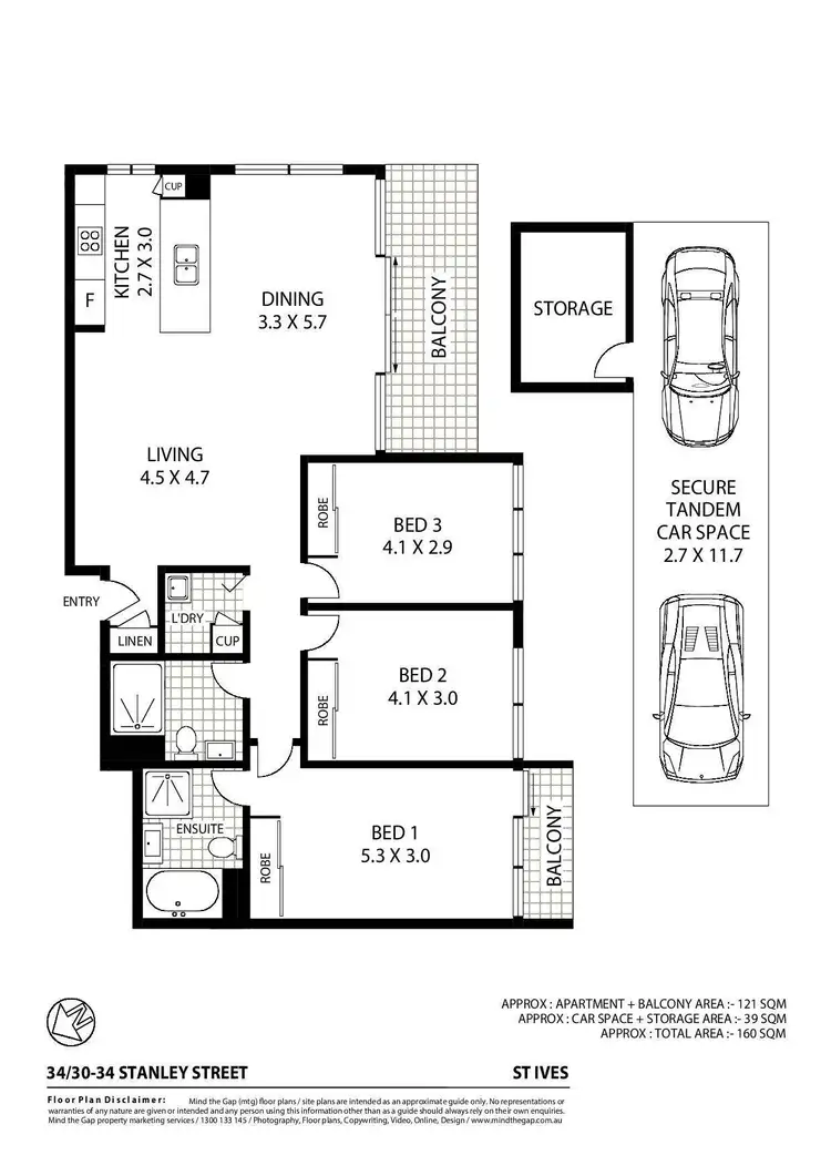 Floorplan of Homely apartment listing, 34/30-34 Stanley Street, St Ives NSW 2075
