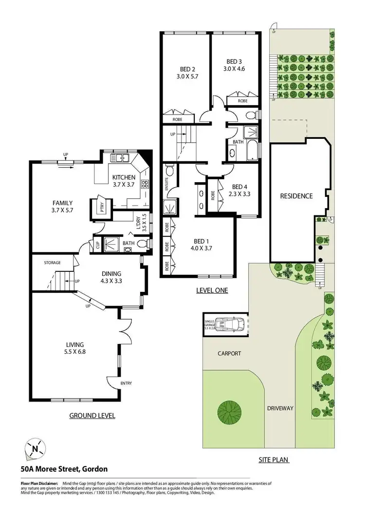 Floorplan of Homely house listing, 50A Moree Street, Gordon NSW 2072