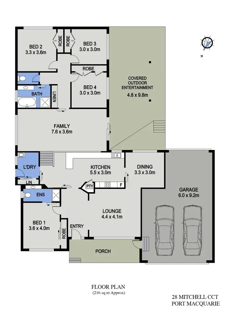Floorplan of Homely house listing, 28 Mitchell Circuit, Port Macquarie NSW 2444
