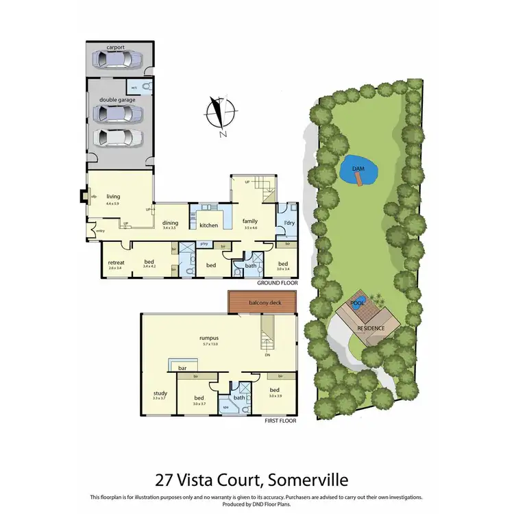 Floorplan of Homely house listing, 27 Vista Court, Somerville VIC 3912