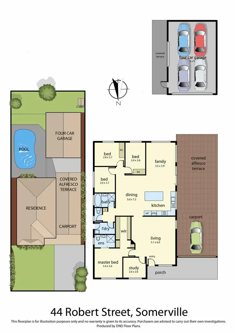 Floorplan of Homely house listing, 44 Robert Street, Somerville VIC 3912