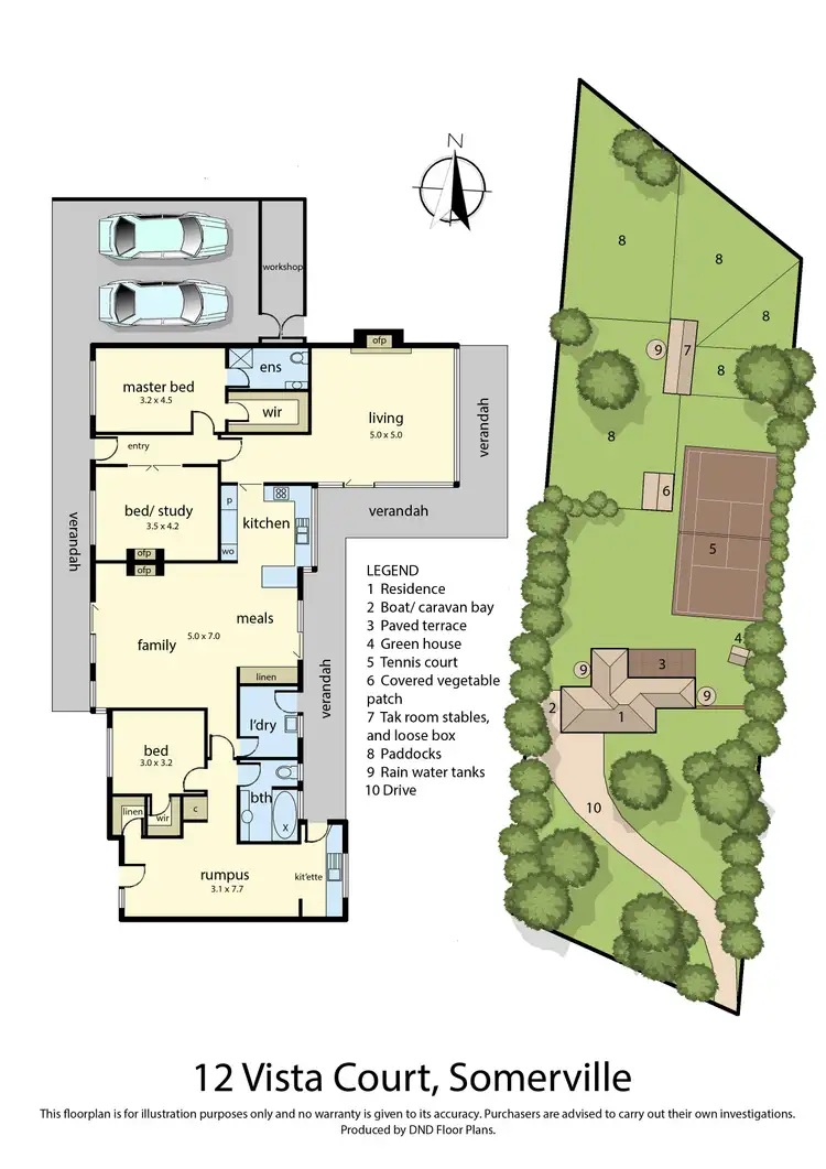Floorplan of Homely rural property listing, 12 Vista Court, Somerville VIC 3912