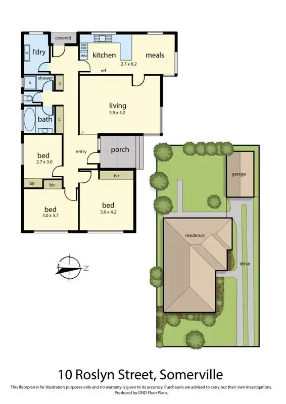 Floorplan of Homely house listing, 10 Roslyn Street, Somerville VIC 3912