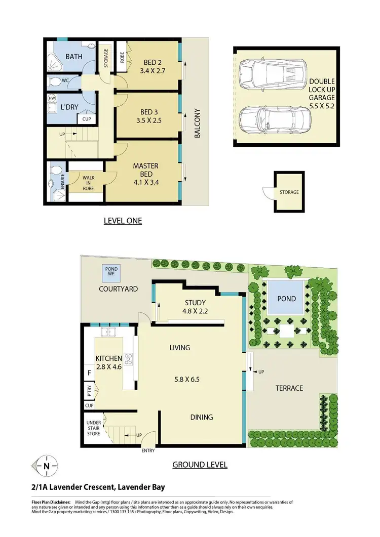 Floorplan of Homely apartment listing, 2/1A Lavender Crescent, Lavender Bay NSW 2060
