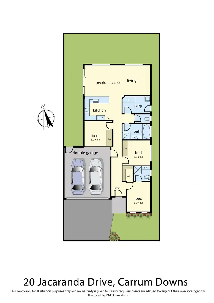 Floorplan of Homely house listing, 20 Jacaranda Drive, Carrum Downs VIC 3201