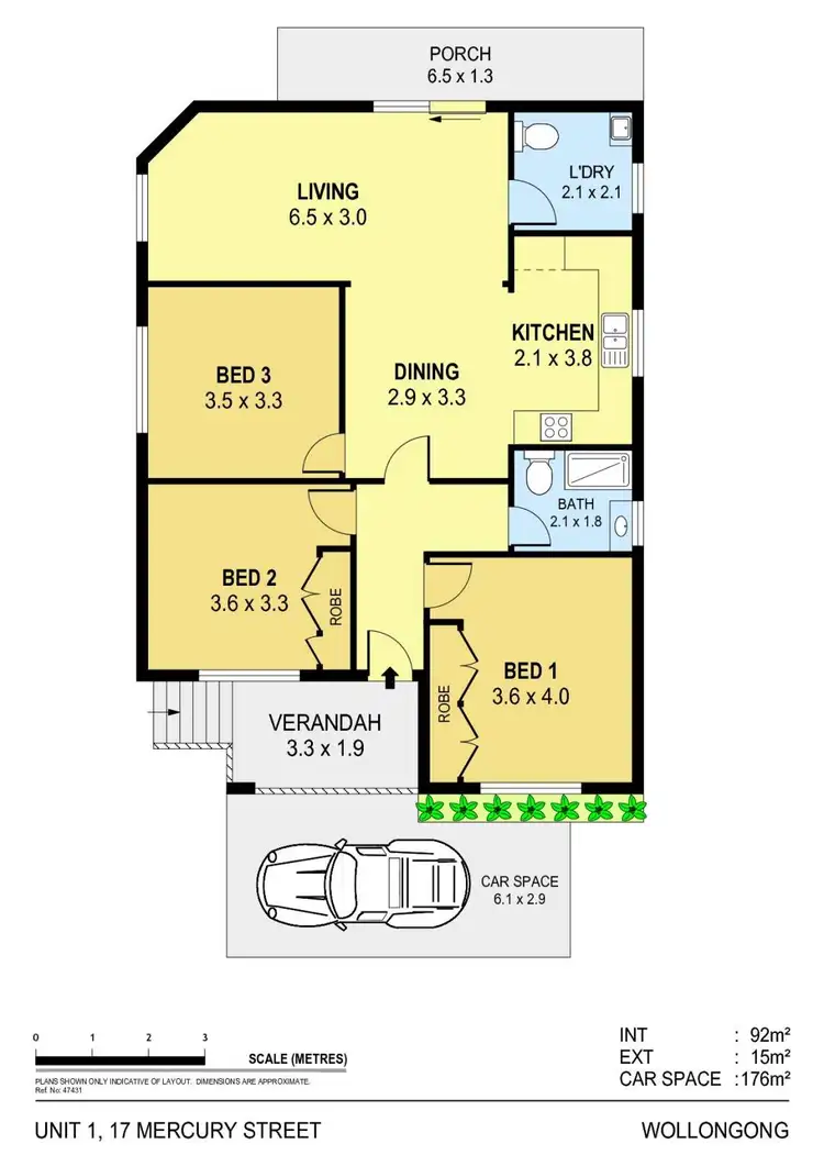 Floorplan of Homely villa listing, 1/17 Mercury Street, Wollongong NSW 2500