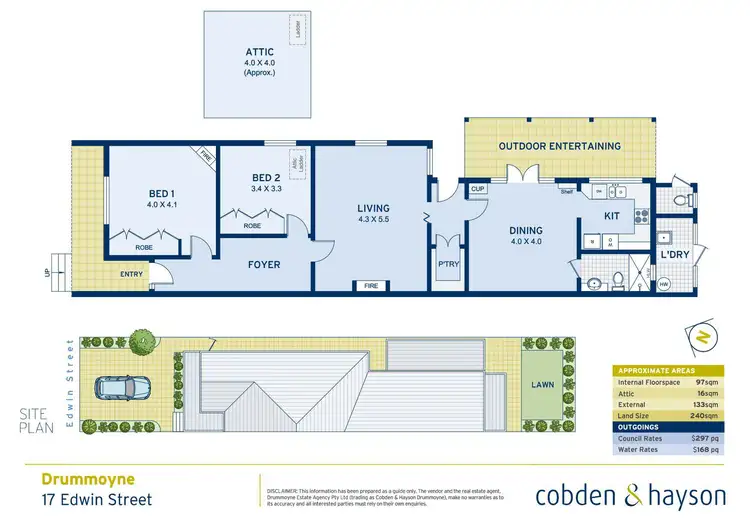 Floorplan of Homely house listing, 17 Edwin Street, Drummoyne NSW 2047