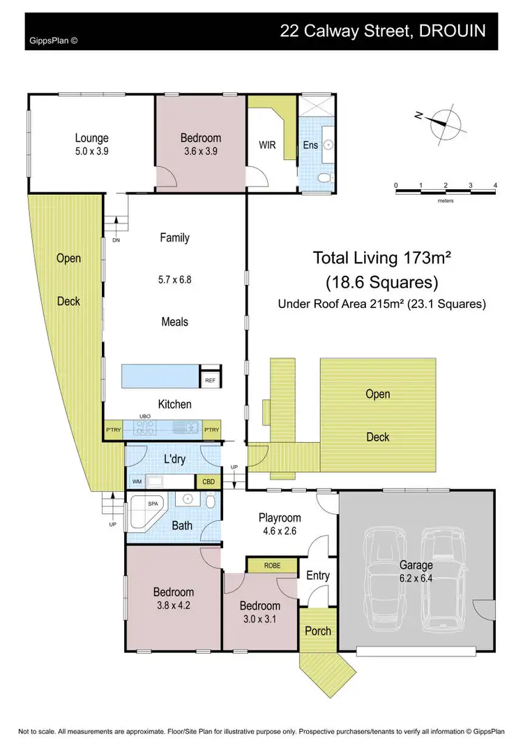 Floorplan of Homely house listing, 22 Calway Street, Drouin VIC 3818