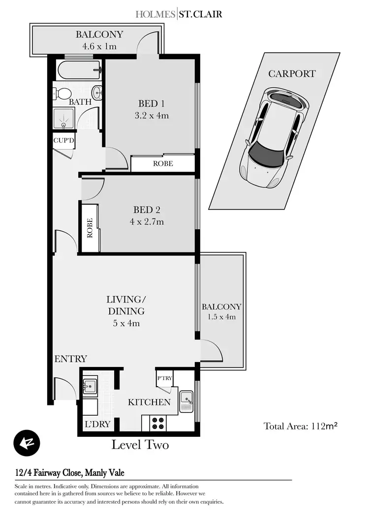 Floorplan of Homely apartment listing, 12/4 Fairway Close, Manly Vale NSW 2093