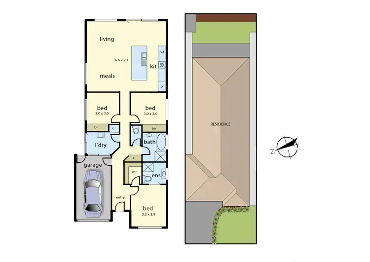 Floorplan of Homely house listing, 3 Paxford Drive, Cranbourne North VIC 3977