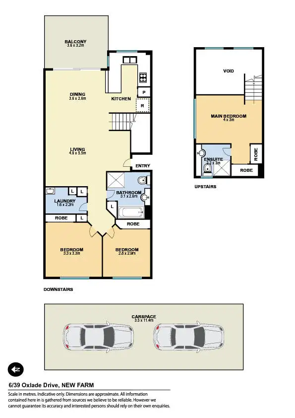 Floorplan of Homely apartment listing, 6/39 Oxlade Drive, New Farm QLD 4005