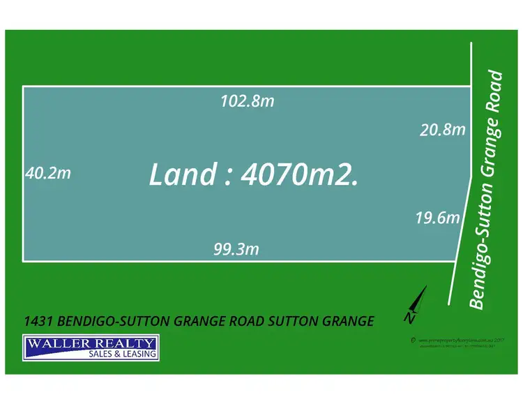 Floorplan of Homely land listing, 1431 Bendigo-Sutton Grange Road, Sutton Grange VIC 3448