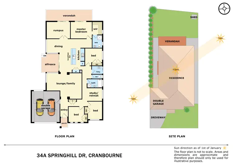 Floorplan of Homely house listing, 34a Springhill Drive, Cranbourne VIC 3977