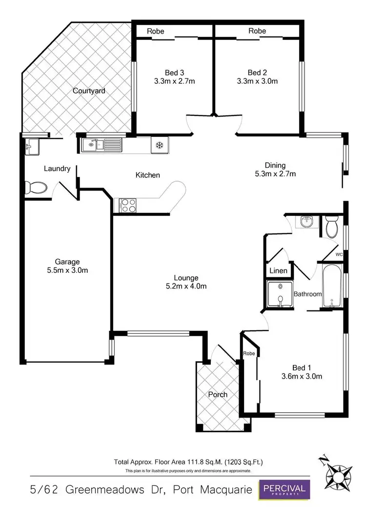 Floorplan of Homely villa listing, 5/60-62 Greenmeadows Drive, Port Macquarie NSW 2444