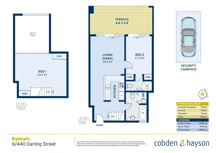 Floorplan of Homely apartment listing, 6/440 Darling Street, Balmain NSW 2041