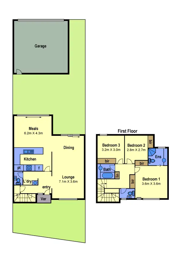 Floorplan of Homely townhouse listing, 27A Wentworth Drive, Taylors Lakes VIC 3038