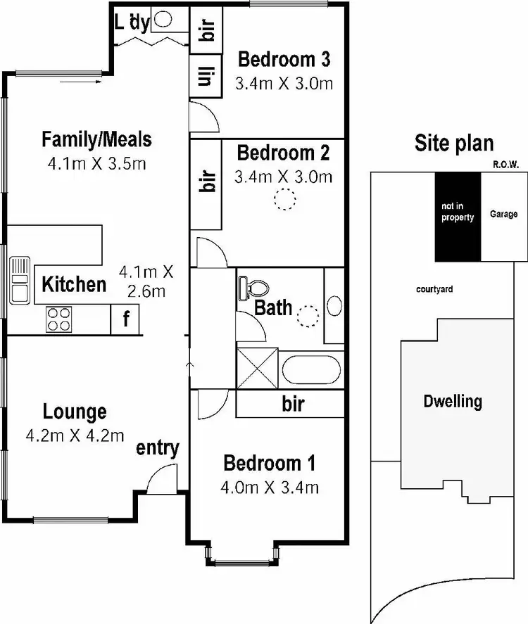 Floorplan of Homely unit listing, 9/28 Ozzimo Drive, Hillside VIC 3037