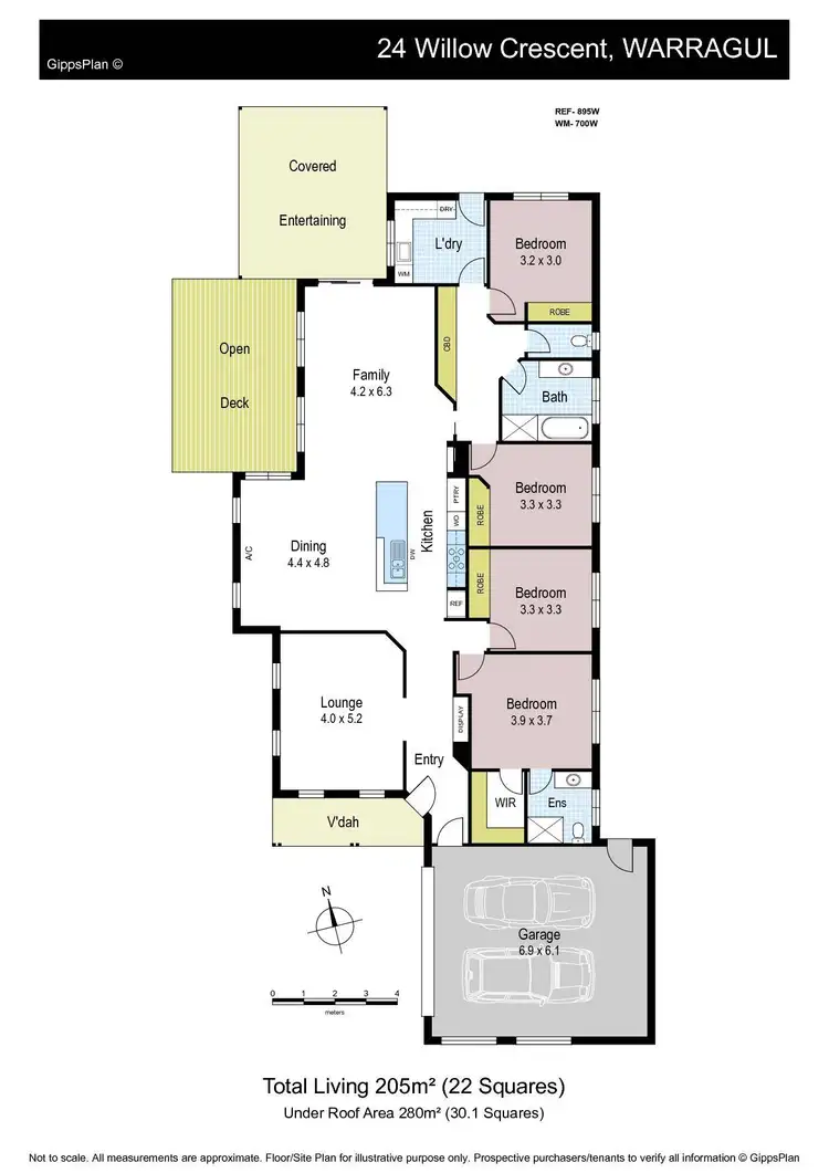 Floorplan of Homely house listing, 24 Willow Crescent, Warragul VIC 3820
