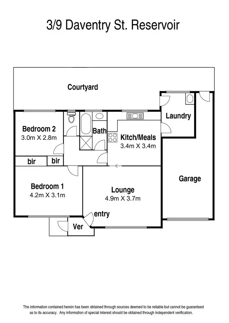 Floorplan of Homely apartment listing, 3/9 Daventry Street, Reservoir VIC 3073