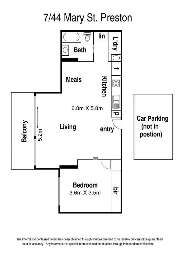 Floorplan of Homely apartment listing, 7/44-46 Mary Street, Preston VIC 3072