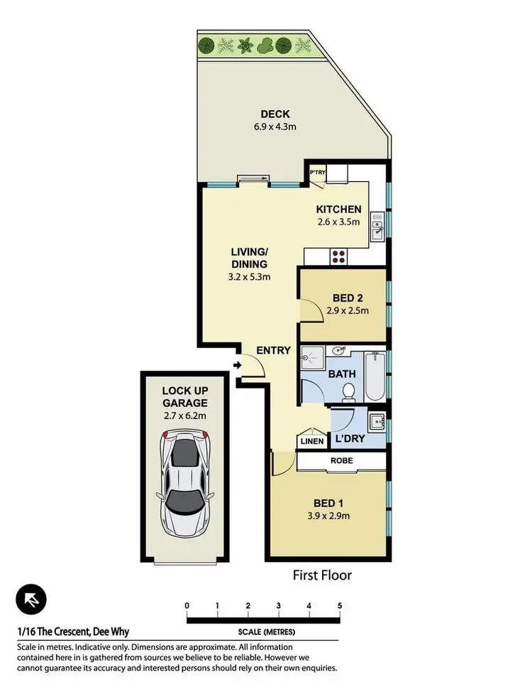 Floorplan of Homely apartment listing, 1/16 The Crescent Crescent, Dee Why NSW 2099