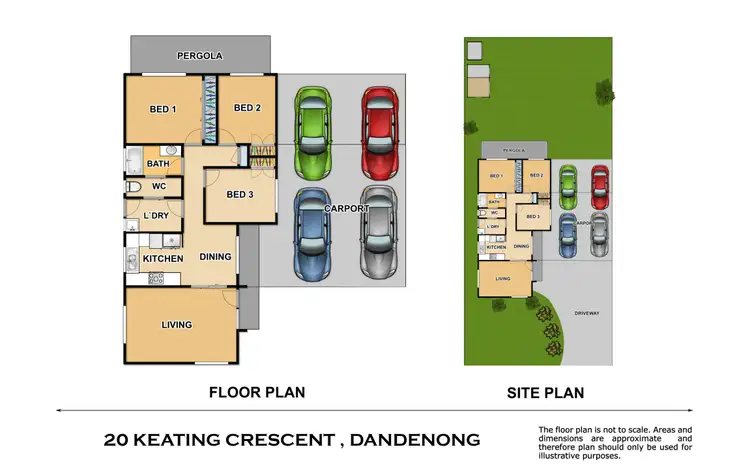 Floorplan of Homely house listing, 20 Keating Crescent, Dandenong VIC 3175