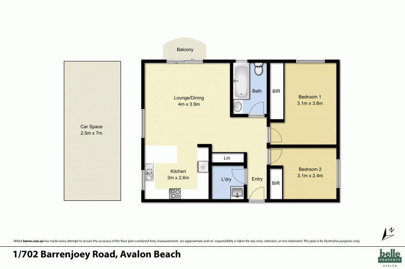 Floorplan of Homely unit listing, 1/702 Barrenjoey Road, Avalon Beach NSW 2107
