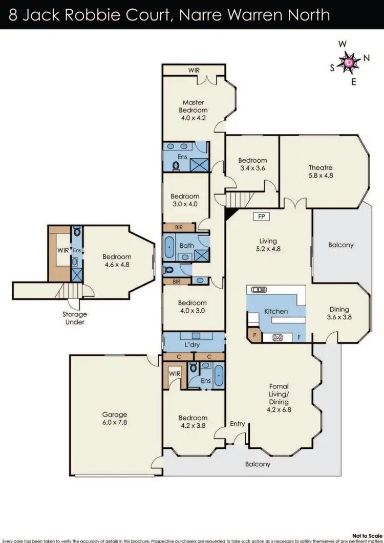 Floorplan of Homely house listing, 8 Jack Robbie Court, Narre Warren North VIC 3804