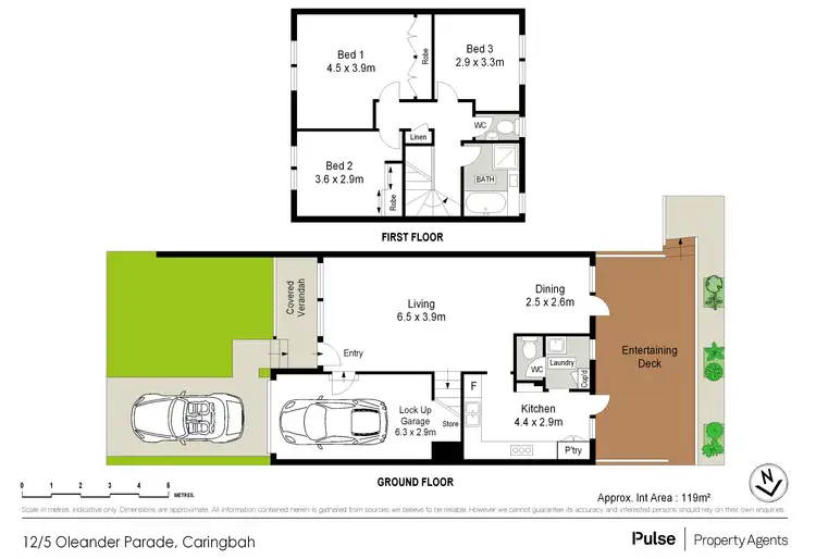 Floorplan of Homely townhouse listing, 12/5 Oleander Parade, Caringbah NSW 2229