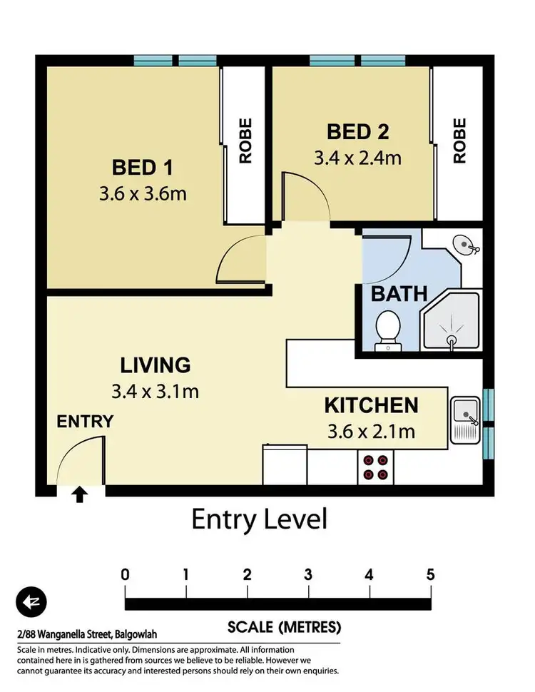 Floorplan of Homely apartment listing, 2/88 Wanganella Street, Balgowlah NSW 2093