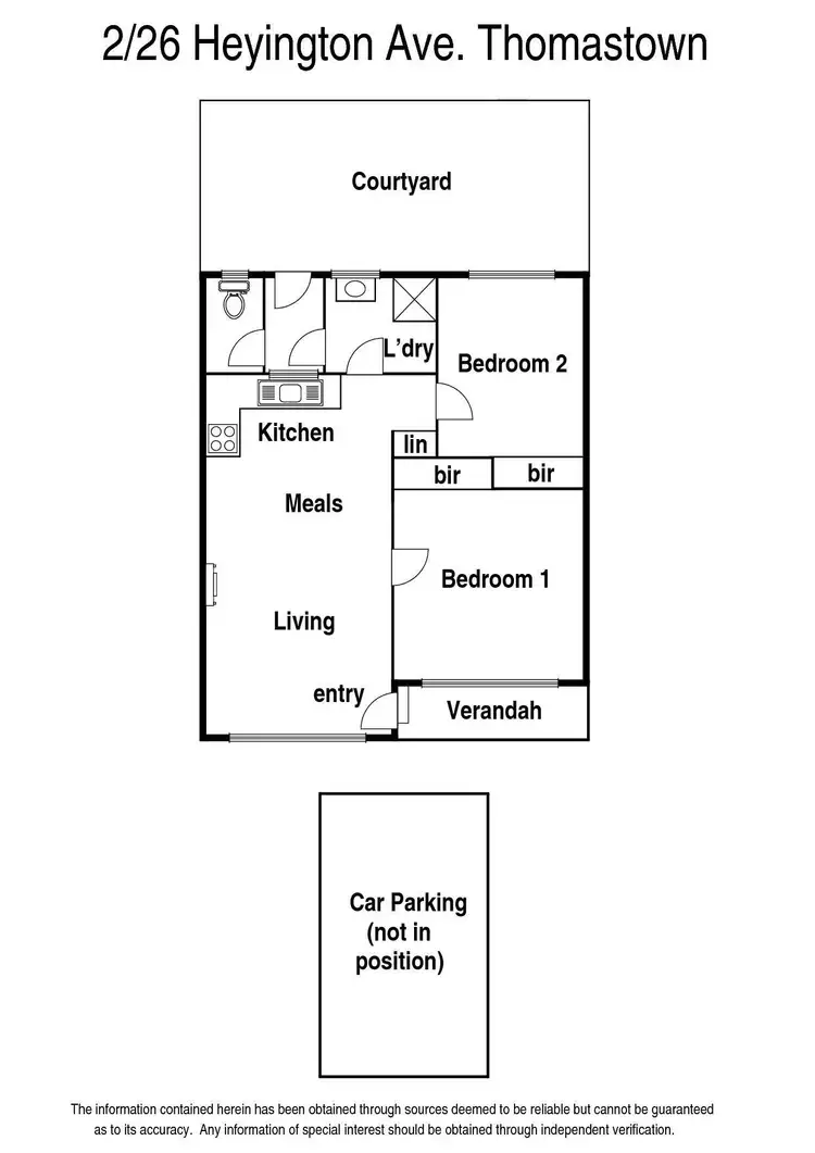 Floorplan of Homely unit listing, 2/26 Heyington Avenue, Thomastown VIC 3074