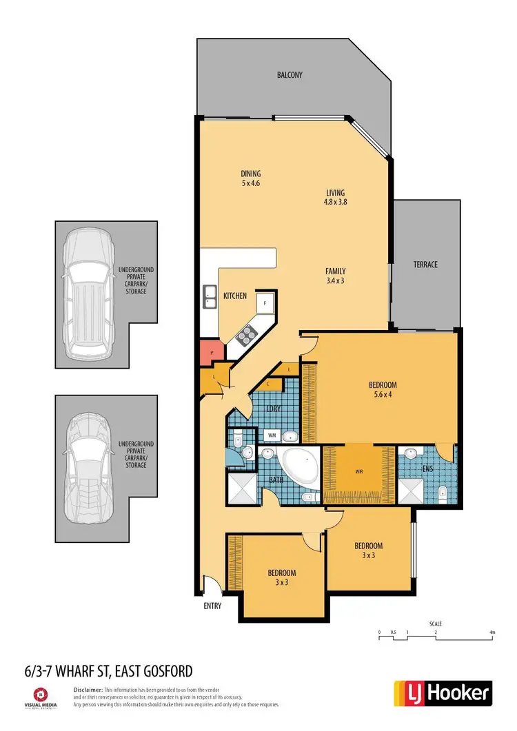 Floorplan of Homely unit listing, 6/3-7 Wharf Street, East Gosford NSW 2250
