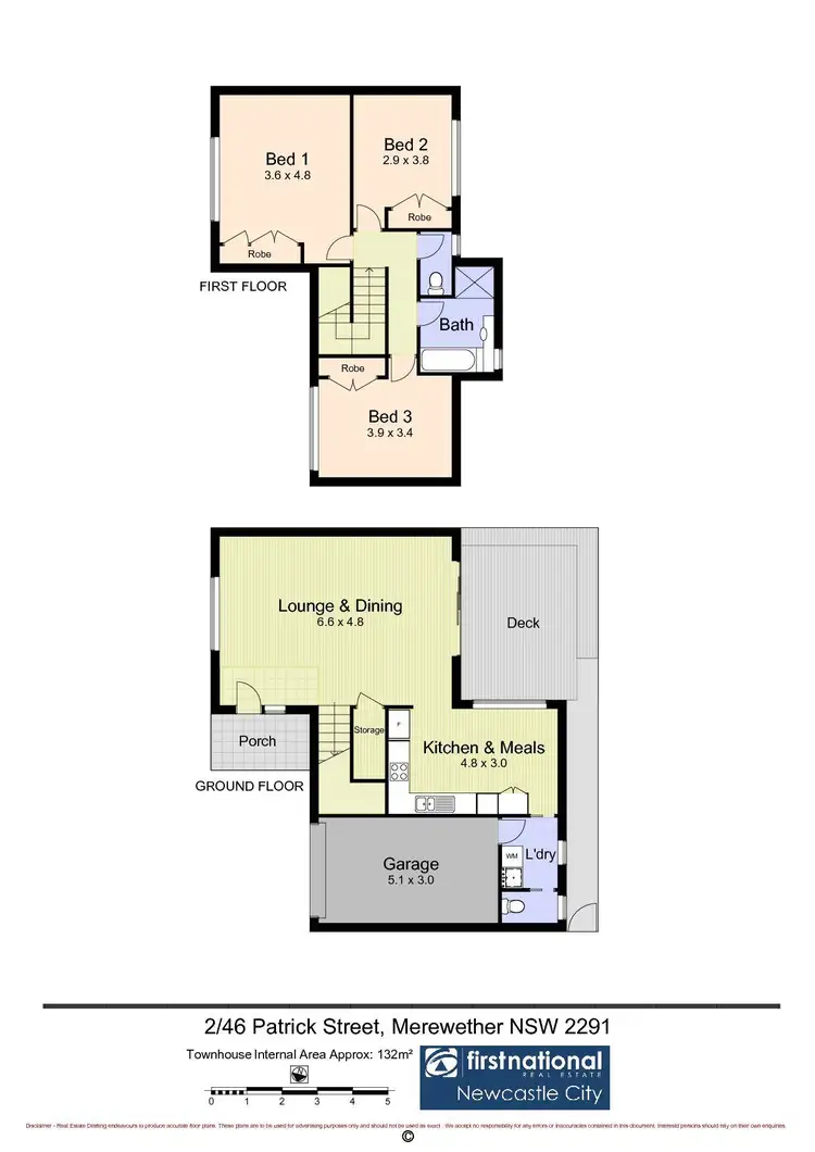 Floorplan of Homely townhouse listing, 2/46 Patrick Street, Merewether NSW 2291