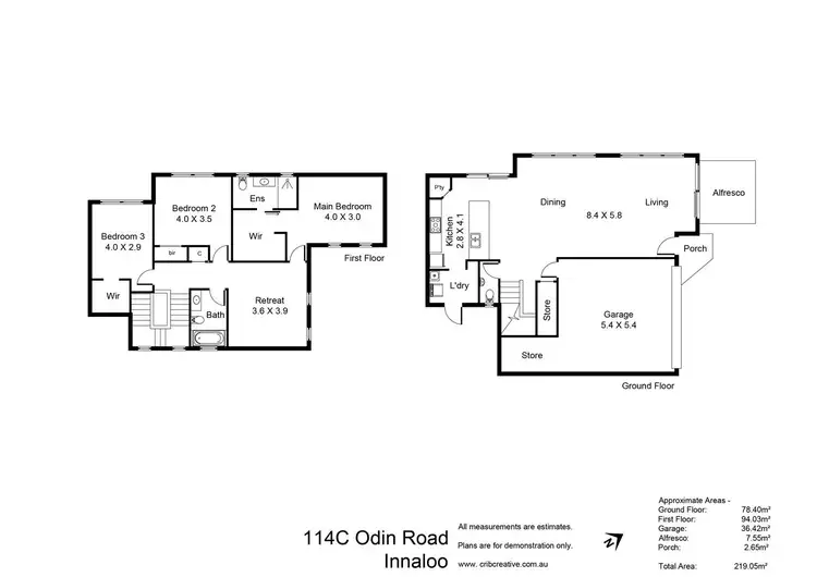 Floorplan of Homely townhouse listing, 114C Odin Road, Innaloo WA 6018