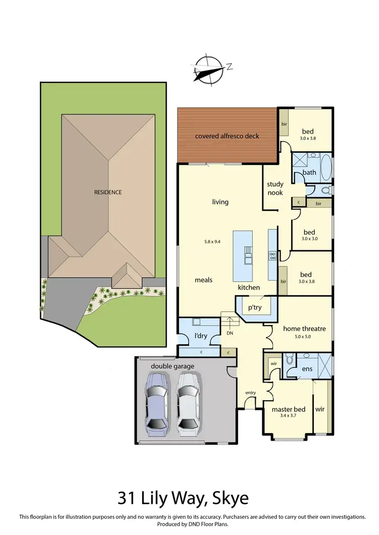 Floorplan of Homely house listing, 31 Lily Way, Skye VIC 3977