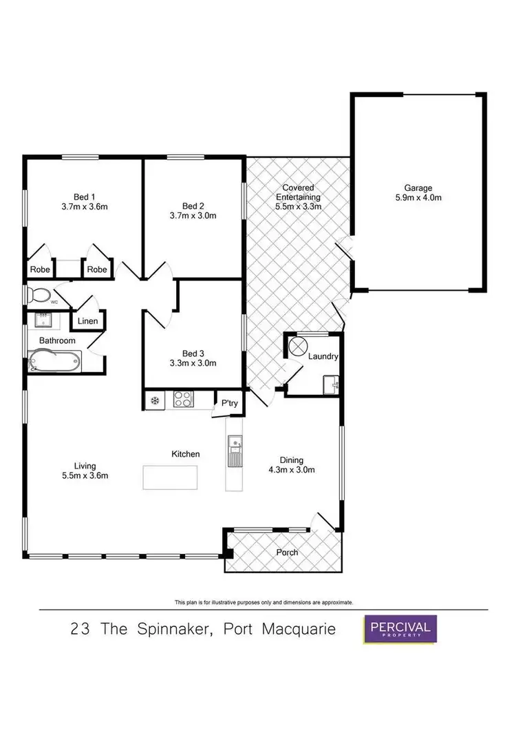 Floorplan of Homely house listing, 23 The Spinnaker, Port Macquarie NSW 2444