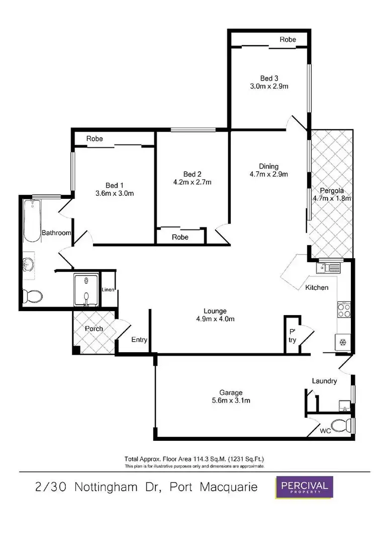 Floorplan of Homely villa listing, 2/30 Nottingham Drive, Port Macquarie NSW 2444