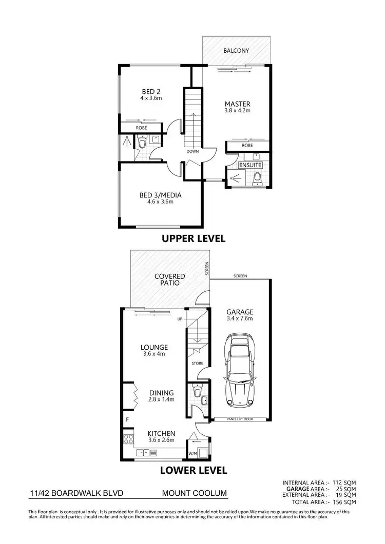 Floorplan of Homely townhouse listing, 11/42 Boardwalk Boulevard, Mount Coolum QLD 4573